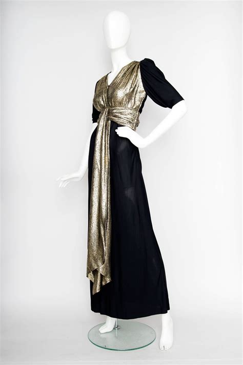 ysl black and gold dress|yves saint laurent evening gowns.